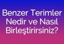 Benzer Terimler Nedir ve Nasıl Birleştirirsiniz?
