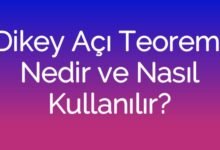 Dikey Açı Teoremi Nedir ve Nasıl Kullanılır?