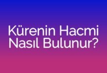 Kürenin Hacmi Nasıl Bulunur?