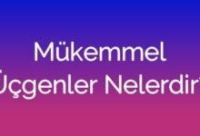 Mükemmel Üçgenler Nelerdir?