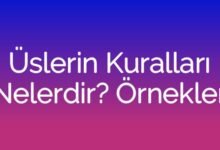 Üslerin Kuralları Nelerdir? Örnekler